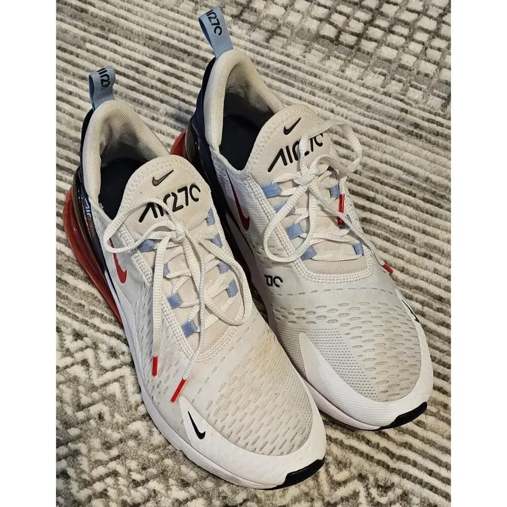 Nike Air Max 270 USA White Navy Chile Red Men's Size 11.5 DJ5172-100